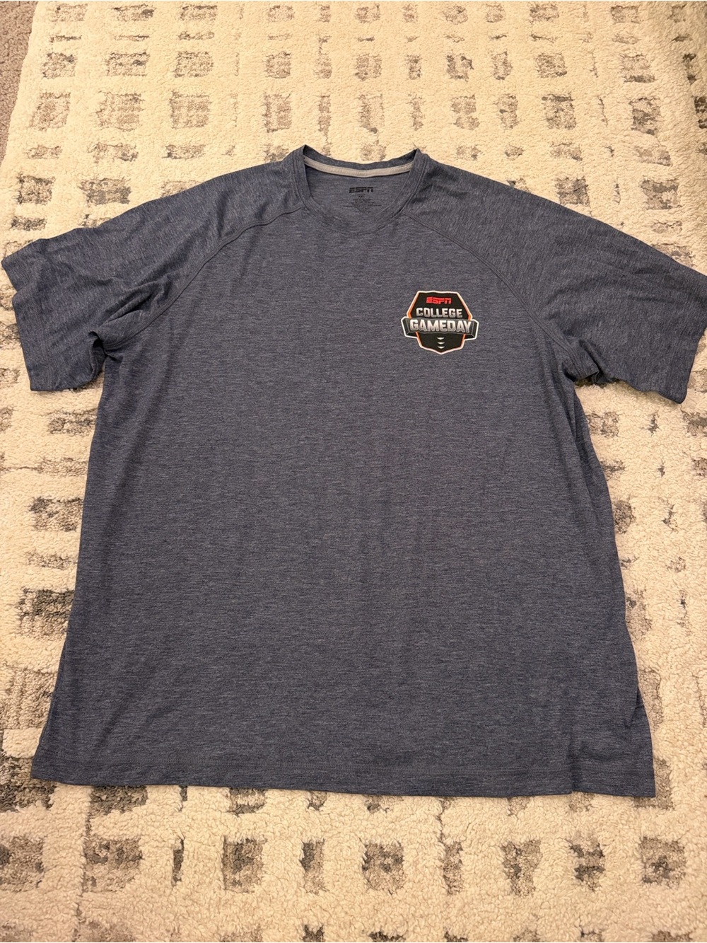 ESPN College Gameday Football Blue Short Sleeve T-Shirt Size 2XL